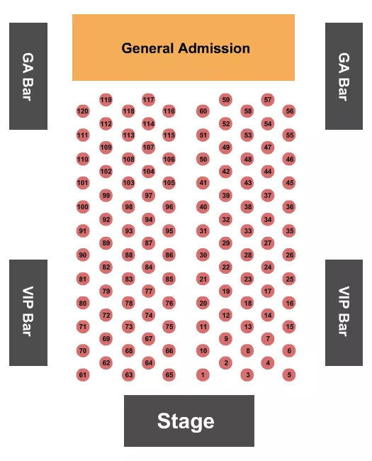 GA TABLES Seating Map Seating Chart