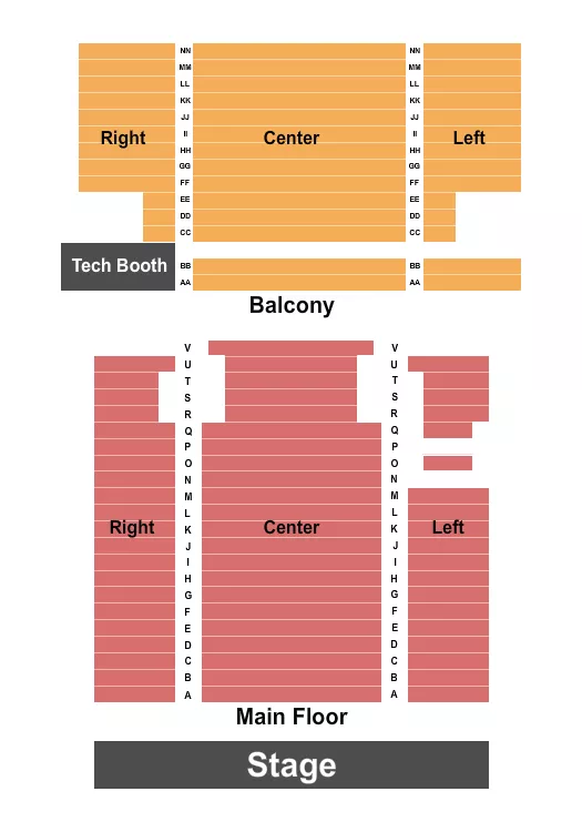 ENDSTAGE Seating Map Seating Chart