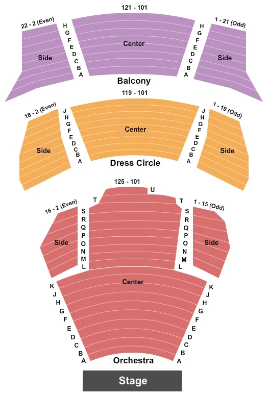 ENDSTAGE Seating Map Seating Chart