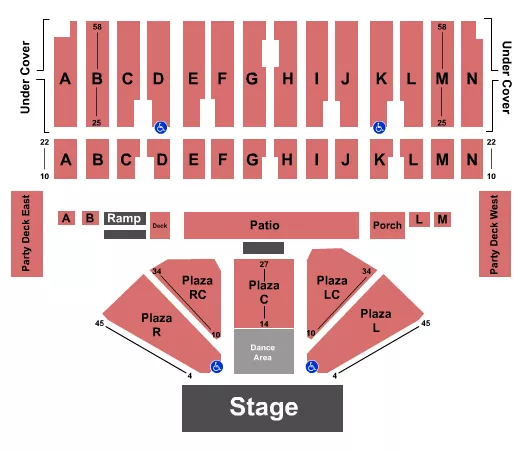 ENDSTAGE DANCEFLR Seating Map Seating Chart