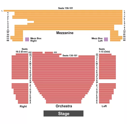 ENDSTAGE Seating Map Seating Chart