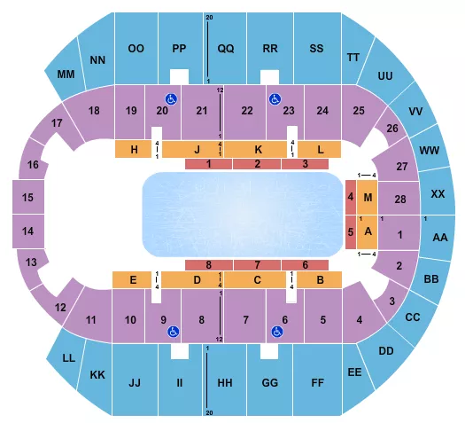 DISNEY ON ICE Seating Map Seating Chart