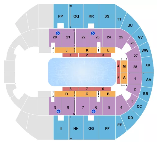 DISNEY ON ICE Seating Map Seating Chart