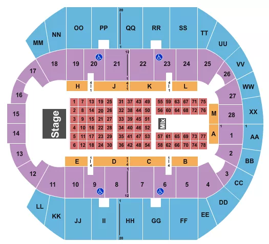 ENDSTAGE TABLES Seating Map Seating Chart