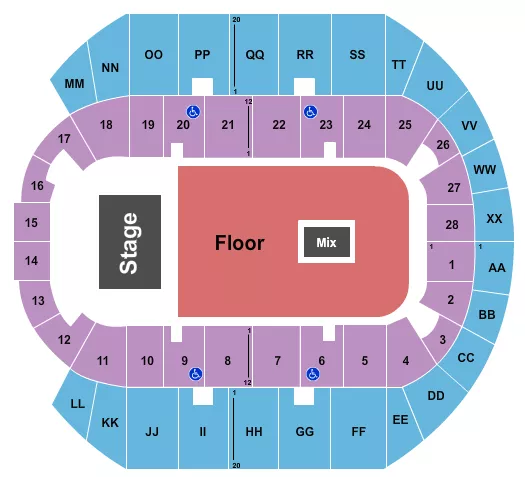 ENDSTAGE GA FLOOR 2 Seating Map Seating Chart