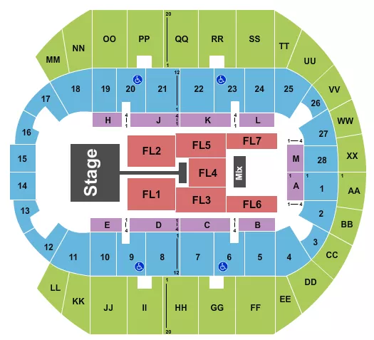MERCYME Seating Map Seating Chart