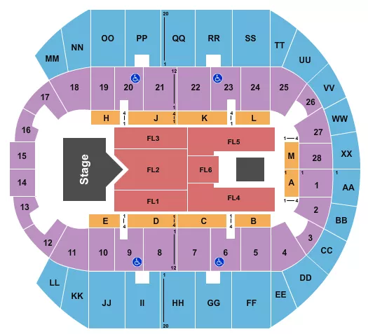 RASCAL FLATTS Seating Map Seating Chart