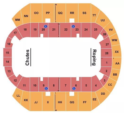 RODEO Seating Map Seating Chart