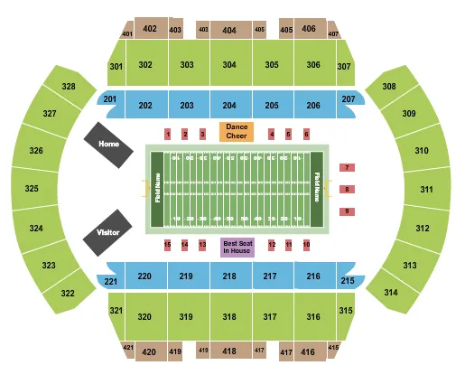 FOOTBALL Seating Map Seating Chart
