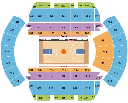 HARLEM GLOBETROTTERS 2 Seating Map Seating Chart