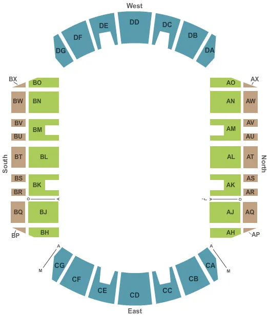MONSTER JAM Seating Map Seating Chart