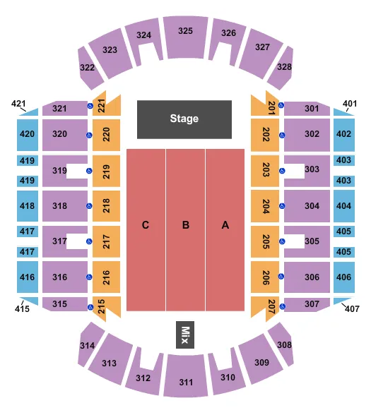THE SOUTHERN SHOWDOWN HIP HOP SHOW Seating Map Seating Chart