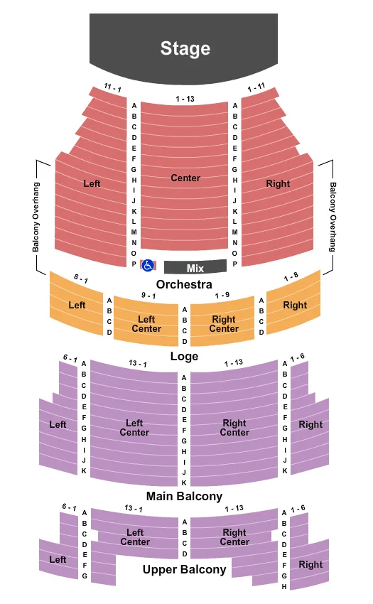 MISSOURI THEATRE ST JOSEPH ENDSTAGE Seating Map Seating Chart