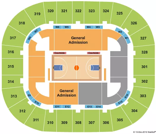 BASKETBALL WOMENS Seating Map Seating Chart