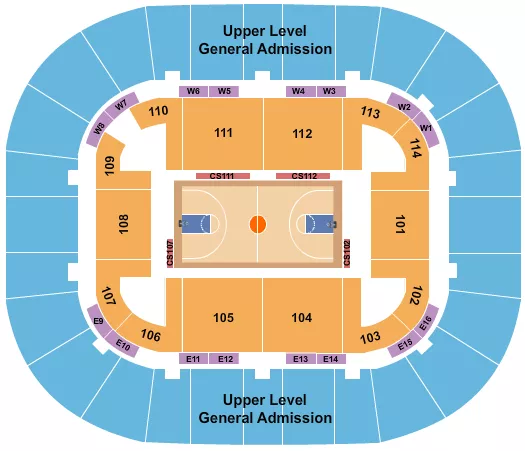 BASKETBALL 1 Seating Map Seating Chart