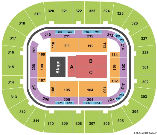 ENDSTAGE Seating Map Seating Chart