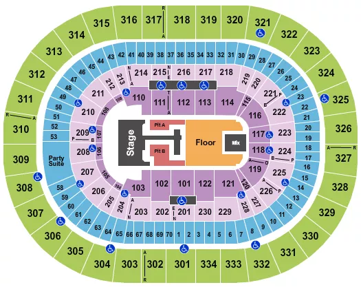 TEDDY SWIMS Seating Map Seating Chart