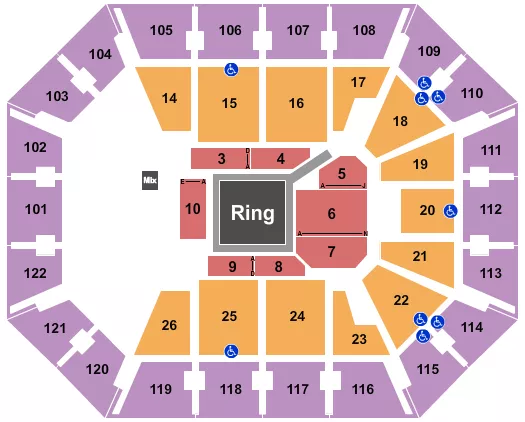 MOHEGAN SUN ARENA CT WORLD CHAMPIONSHIP SUMO Seating Map Seating Chart