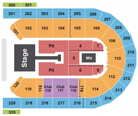 BRAD PAISLEY Seating Map Seating Chart