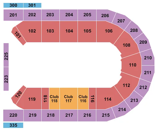 MONSTER JAM Seating Map Seating Chart