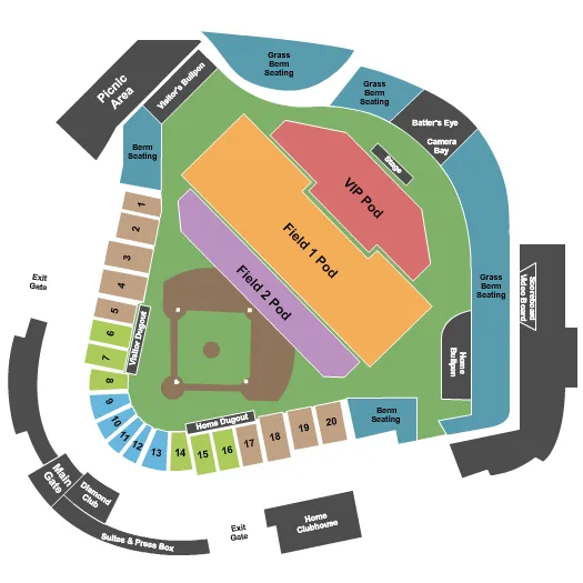 MIDLAND Seating Map Seating Chart