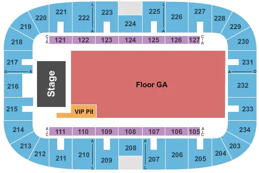 CODY JOHNSON Seating Map Seating Chart