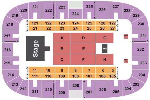 ENDSTAGE 2 Seating Map Seating Chart