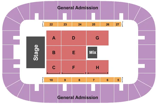 YOLANDA ADAMS Seating Map Seating Chart