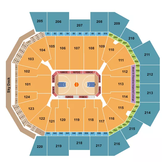 BASKETBALL NBA 2 Seating Map Seating Chart