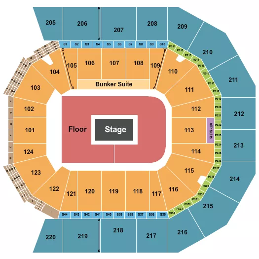 BILLIE EILISH Seating Map Seating Chart