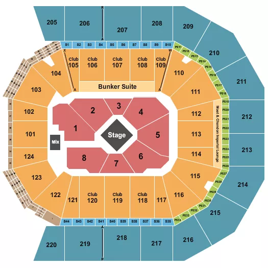 CENTER STAGE 2 Seating Map Seating Chart