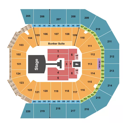 JONAS BROTHERS Seating Map Seating Chart