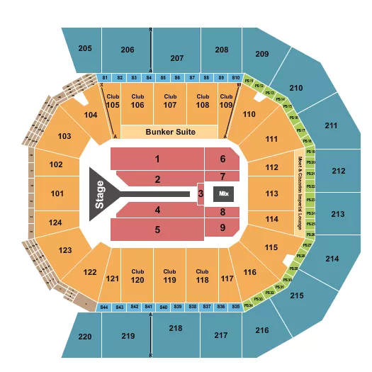 MAROON 5 Seating Map Seating Chart