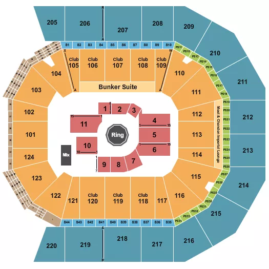 PFL Seating Map Seating Chart