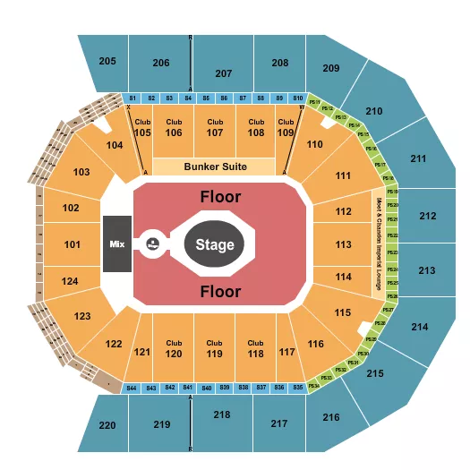 TAME IMPALA Seating Map Seating Chart