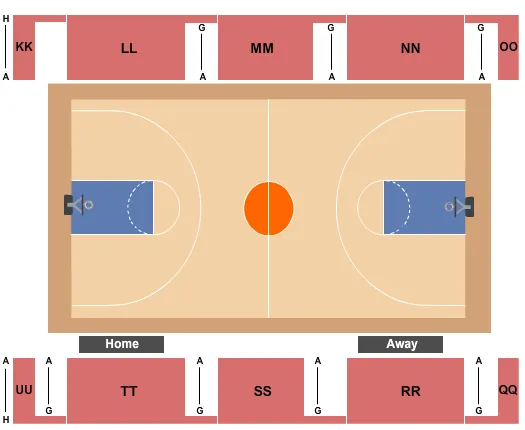 BASKETBALL Seating Map Seating Chart