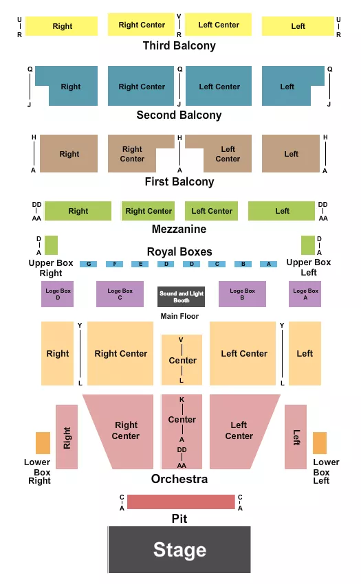 ENDSTAGE 2 PIT Seating Map Seating Chart