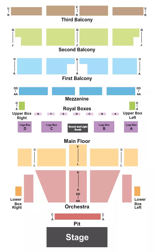 ENDSTAGE 2 Seating Map Seating Chart