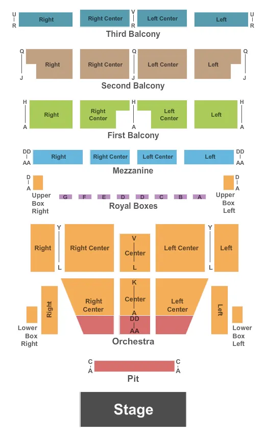 ENDSTAGE Seating Map Seating Chart