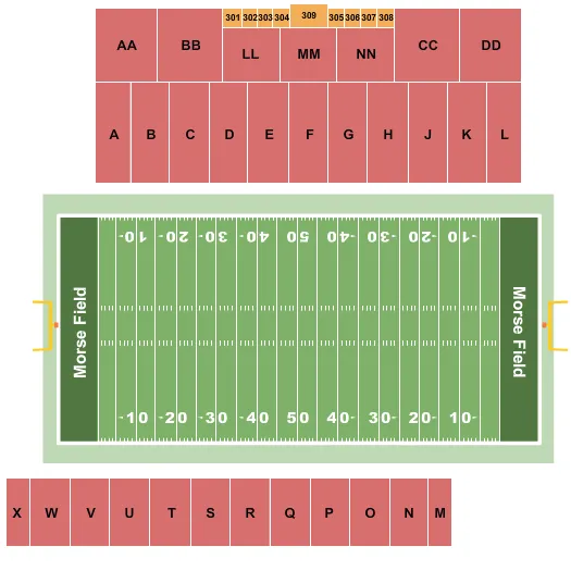 FOOTBALL Seating Map Seating Chart