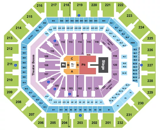 ALEX WARREN Seating Map Seating Chart