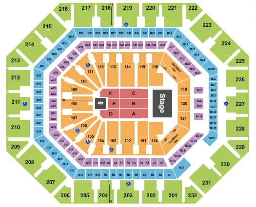 ANDREA BOCELLI Seating Map Seating Chart