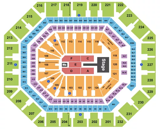 MEGHAN TRAINOR Seating Map Seating Chart