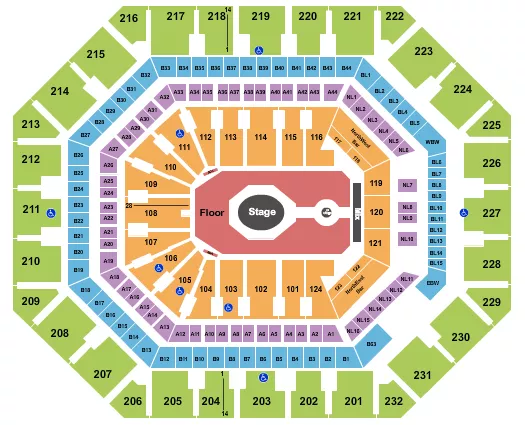 TAME IMPALA Seating Map Seating Chart