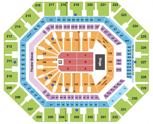 TOOL Seating Map Seating Chart