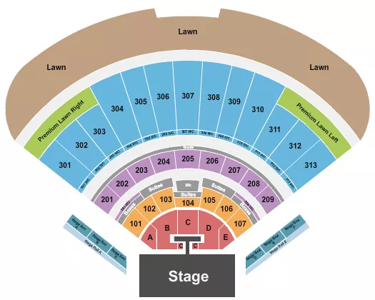 ENDSTAGE WITH CATWALK Seating Map Seating Chart