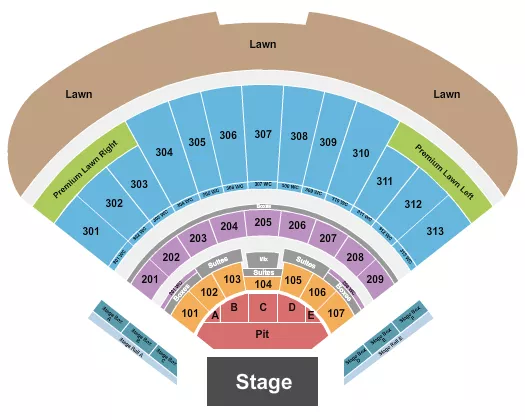 ENDSTAGE PIT Seating Map Seating Chart