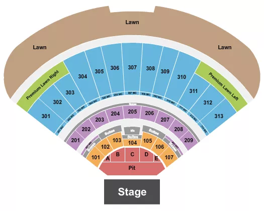 ENDSTAGE PIT Seating Map Seating Chart