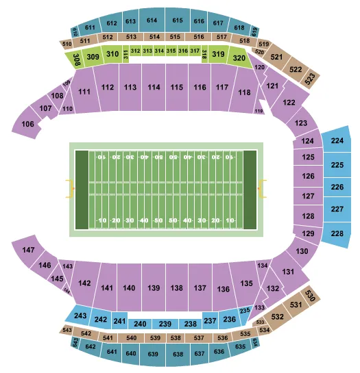 FOOTBALL Seating Map Seating Chart