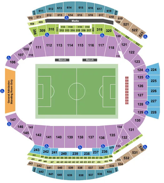 SOCCER Seating Map Seating Chart